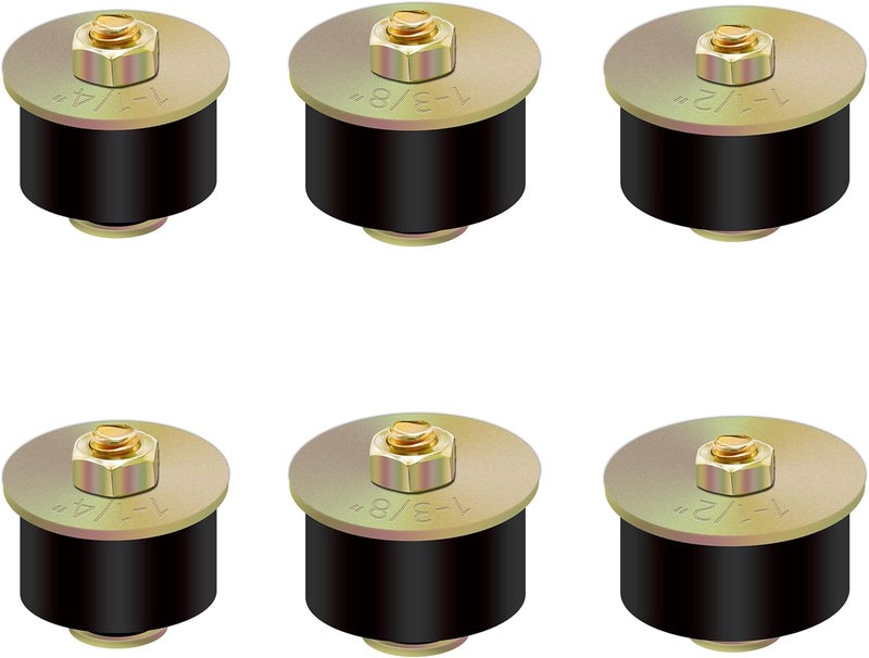Japtend 6pcs Expandable Freeze Rubber Plugs, 3 Sizes Automotive Rubber Expansion Freeze Plugs Fit Hole 1-1/4" 1-3/8" 1-1/2" (31mm - 41mm) - Image 1
